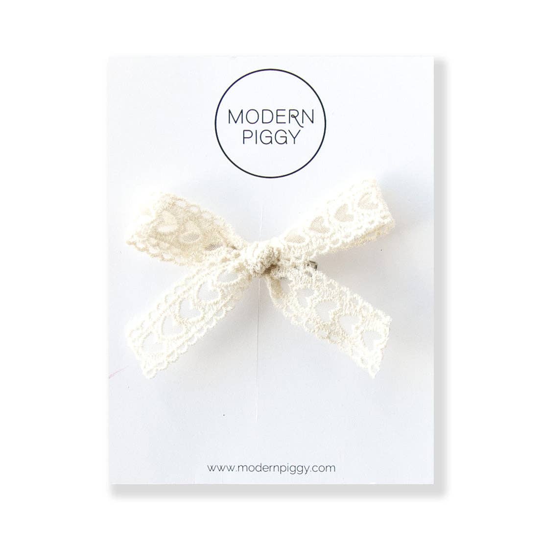 Modern Piggy - Romantic | Ribbon Bow: Alligator Clip