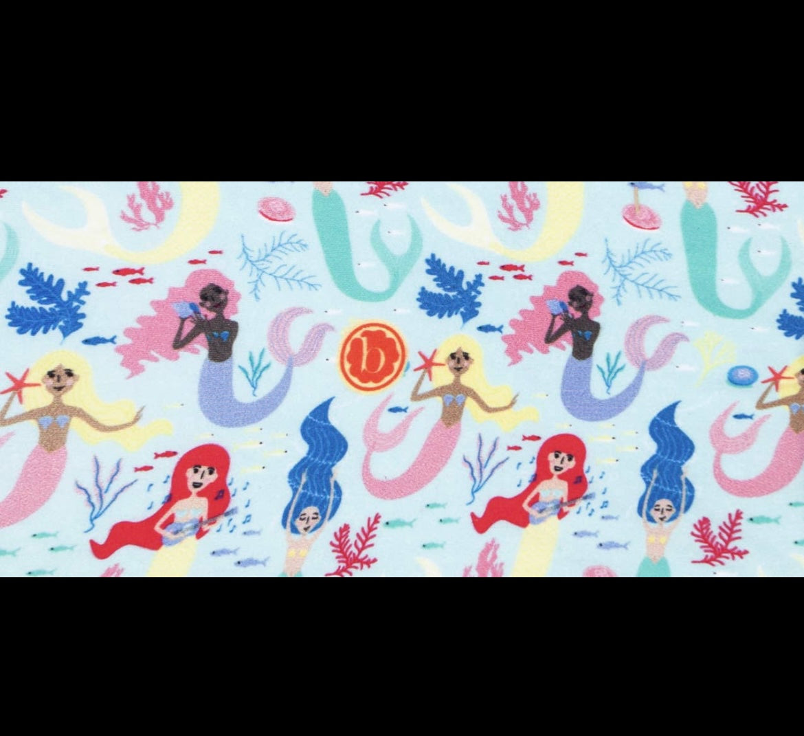 Baby Bling Bows - PRINTED KNOT: ocean maiden