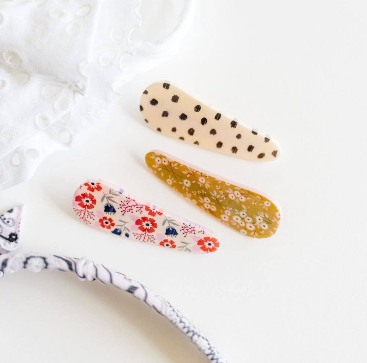 Baby Bling Bows - 2PK ALMOND CLIPS: ginger