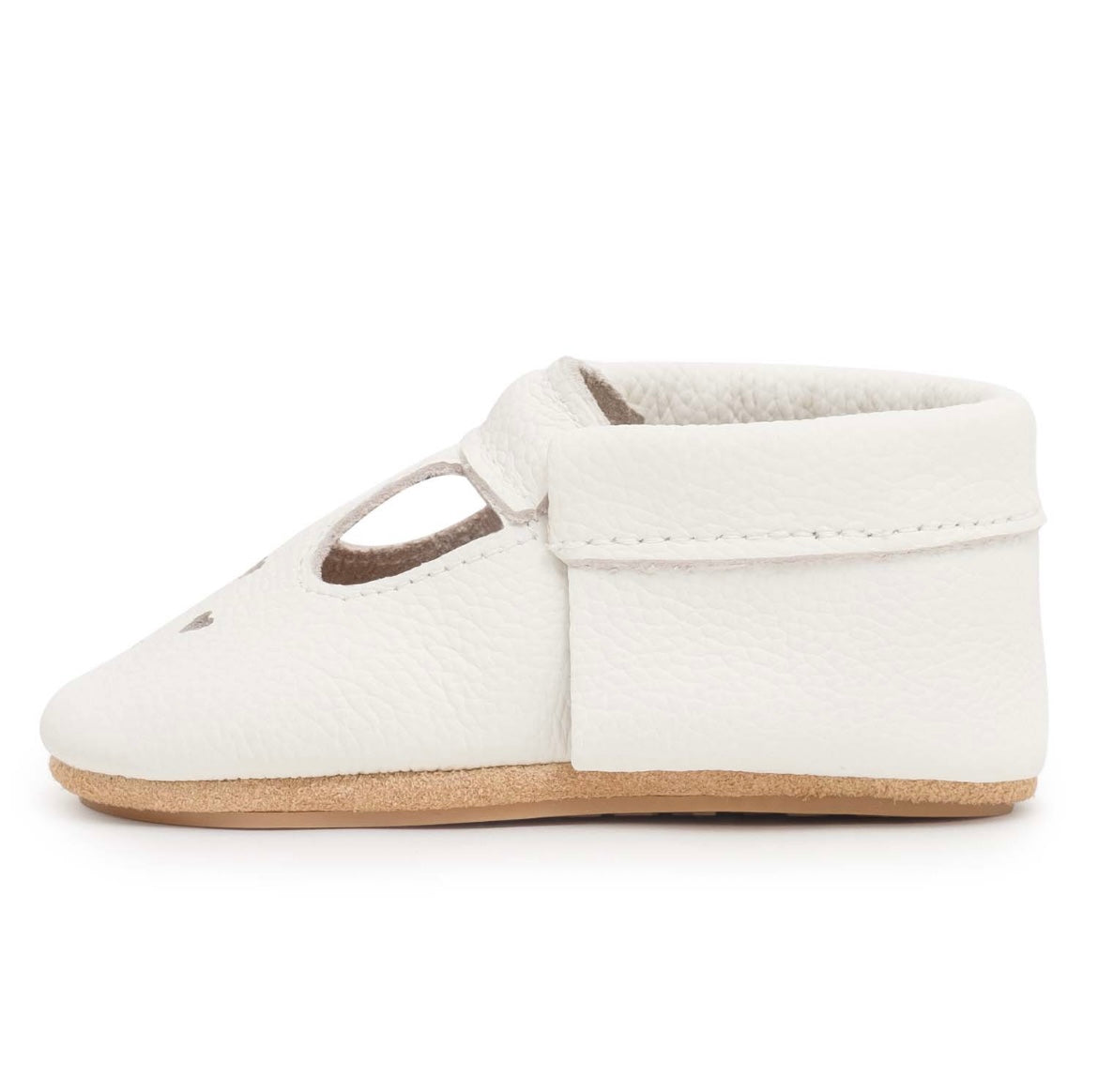BirdRock Baby - Hard Sole Mary Jane Baby Moccasins - Baby Shoes Pearl White
