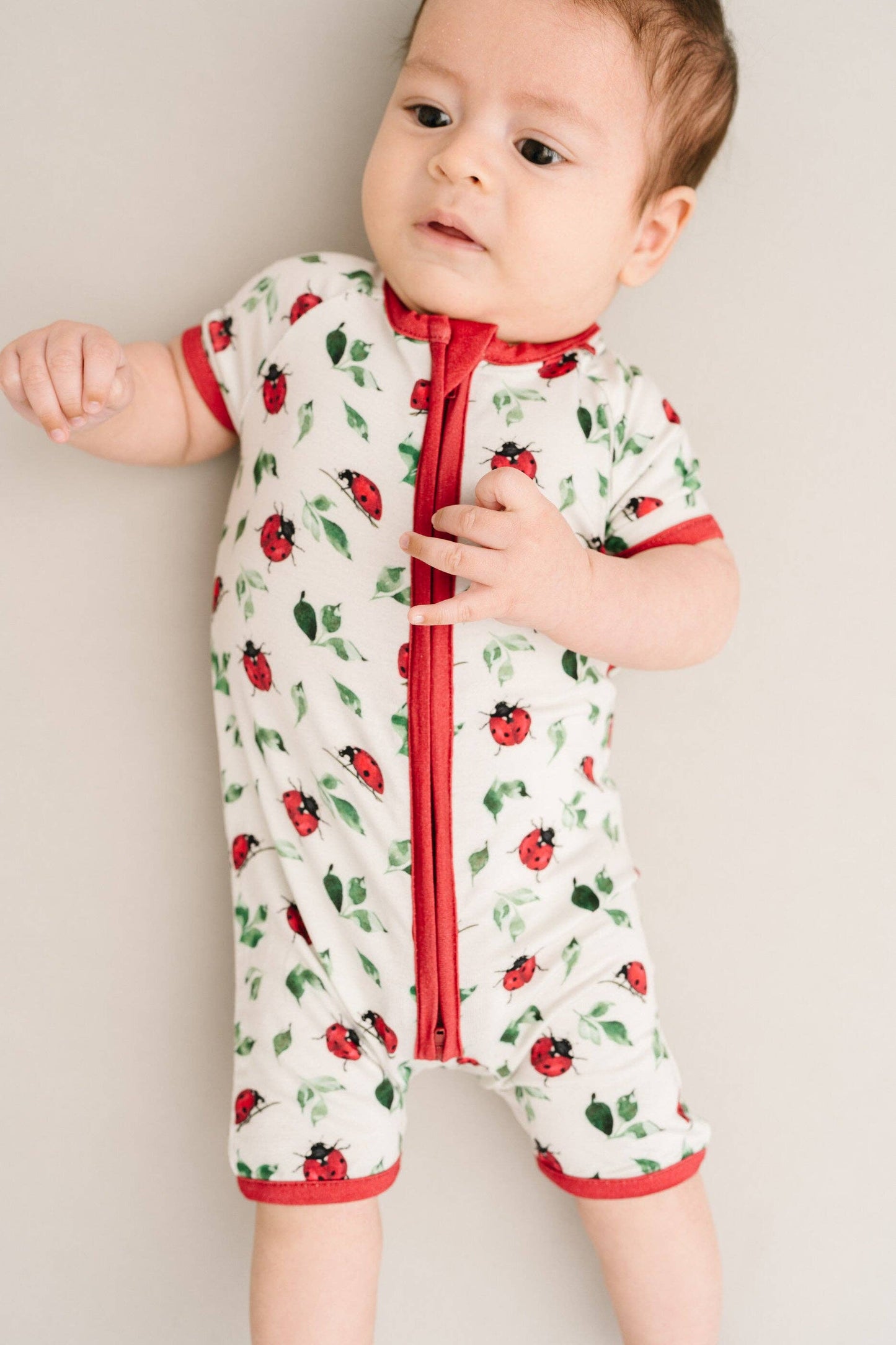 Little One Shop - Little Ladybugs Bamboo Short Romper