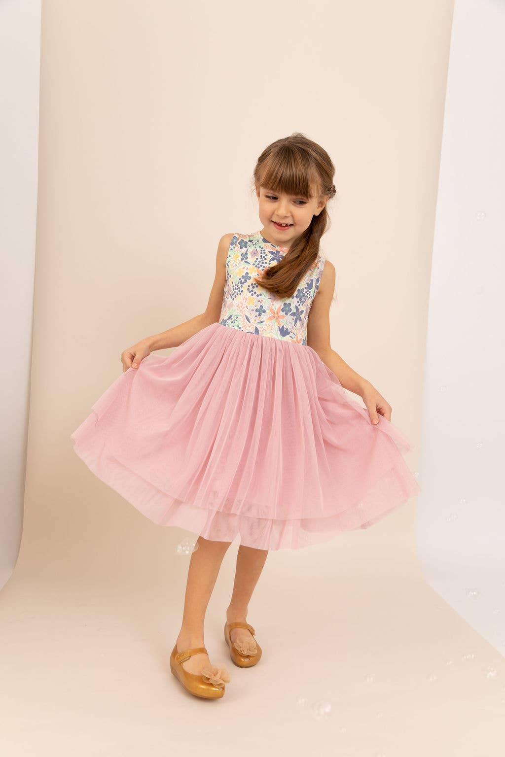 Bird & Bean® - Kids Bamboo Tulle Dress - Meadow