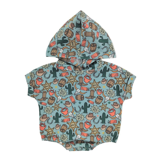 Little One Shop - Western Hooded Short Romper