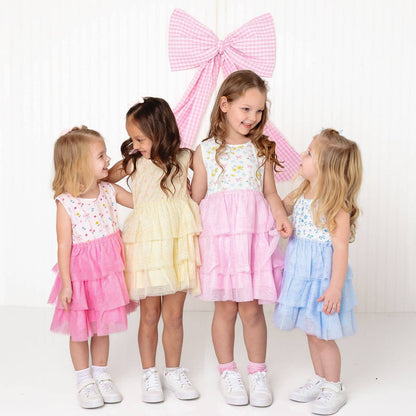 Sweet Wink - Sky Floral Tank Tutu Dress