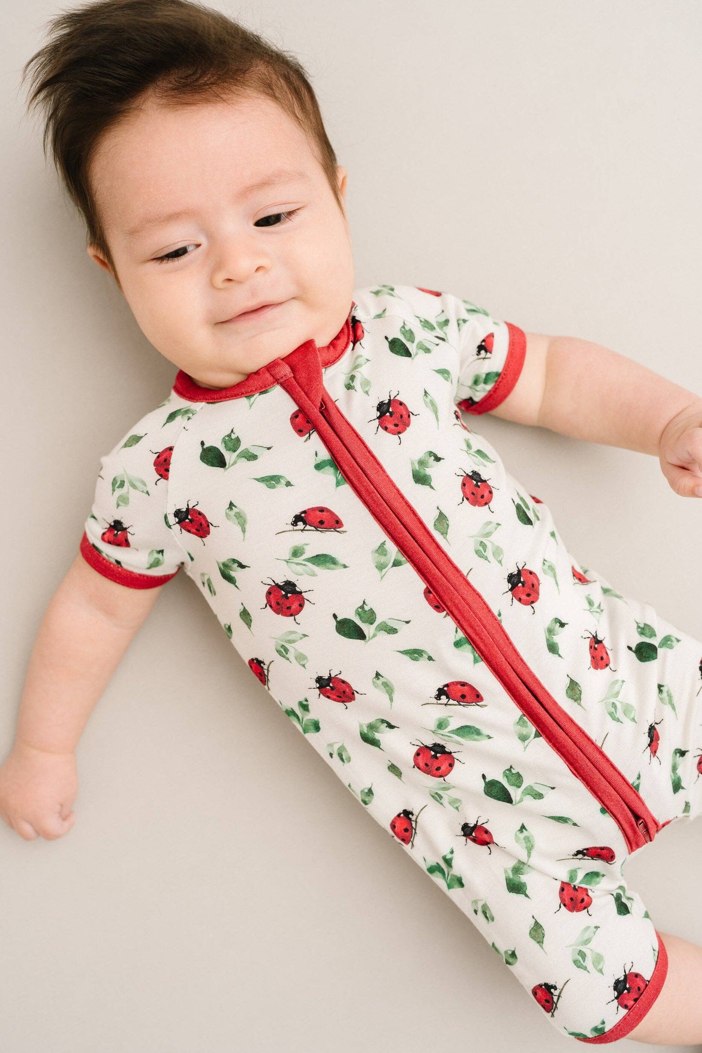 Little One Shop - Little Ladybugs Bamboo Short Romper
