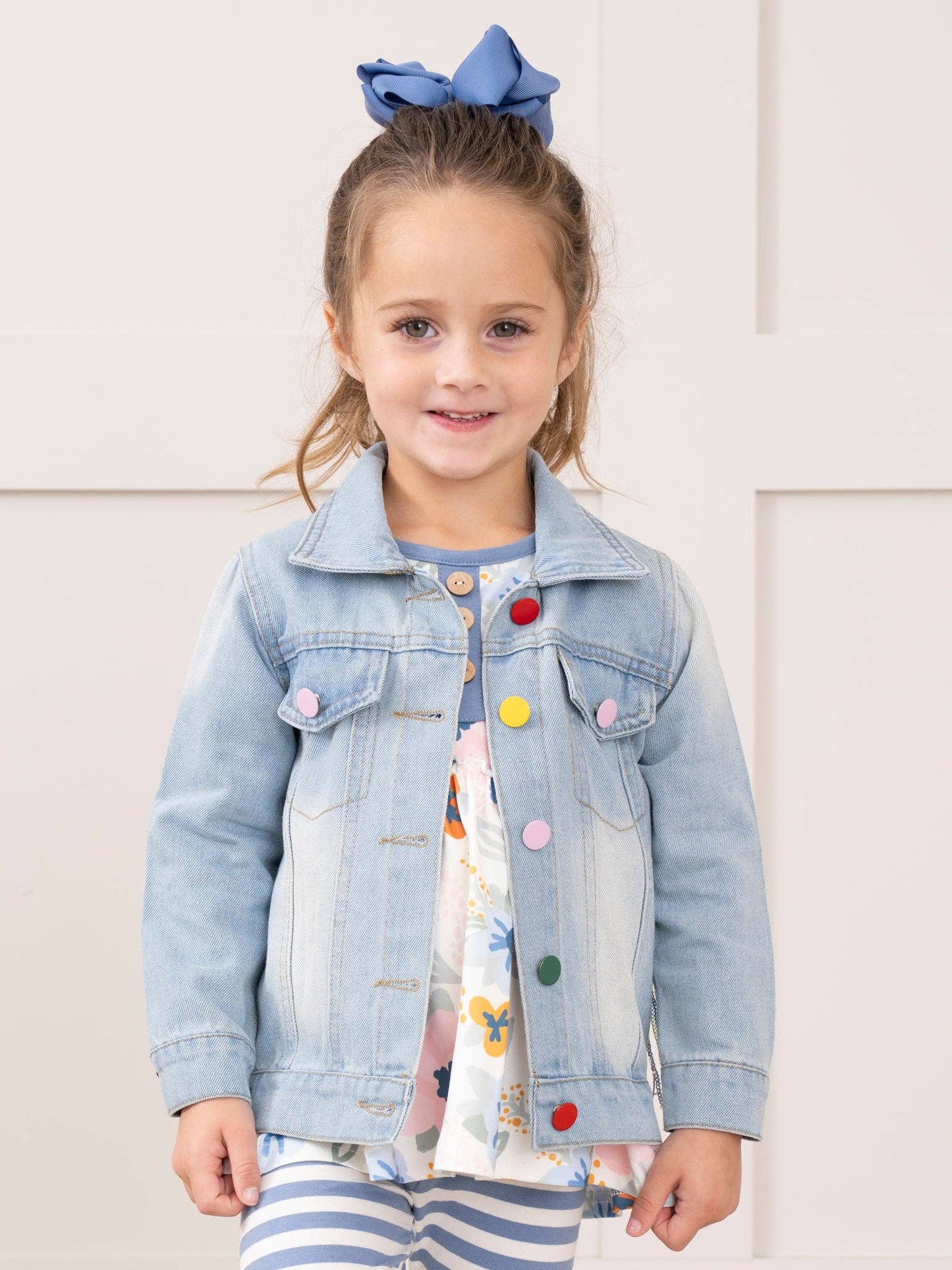Rainbow Sequin Denim Jacket