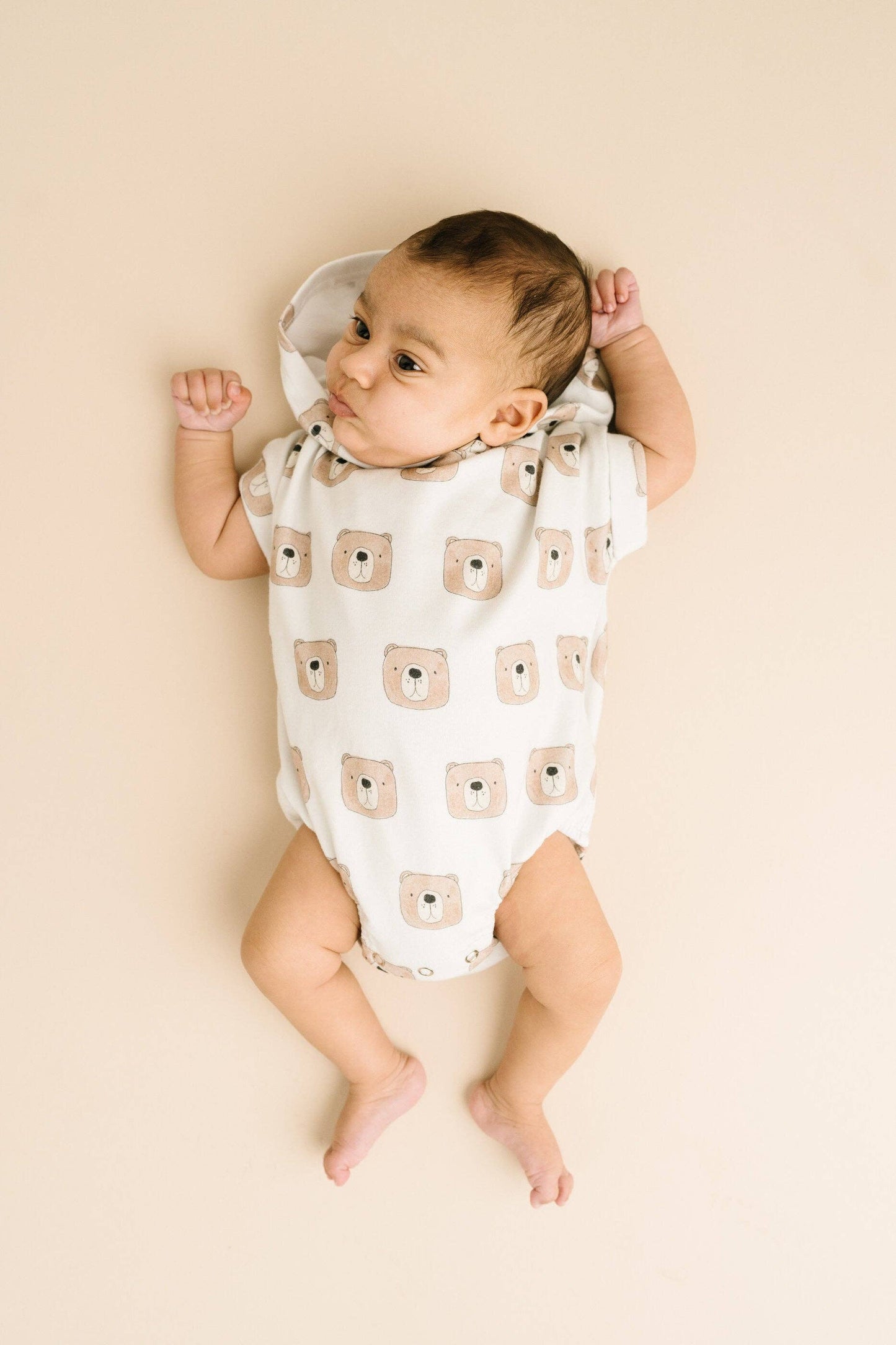 Little One Shop - Bear Hooded Short Romper