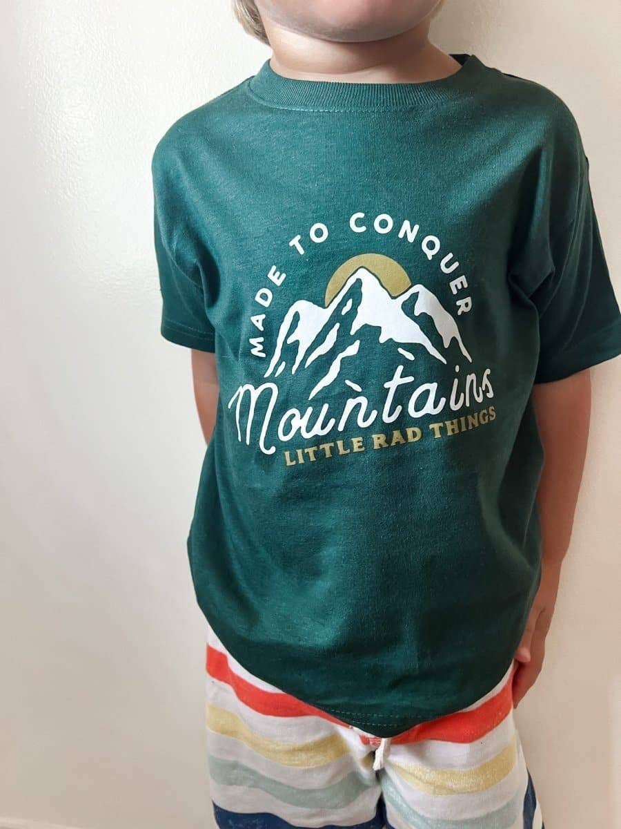 Made To Conquer Mountains Tee - Forest