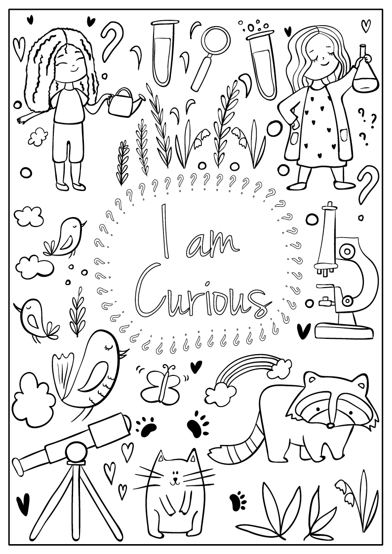 Hopscotch Girls - Coloring Book for Girls - "I Am Confident, Brave &..."