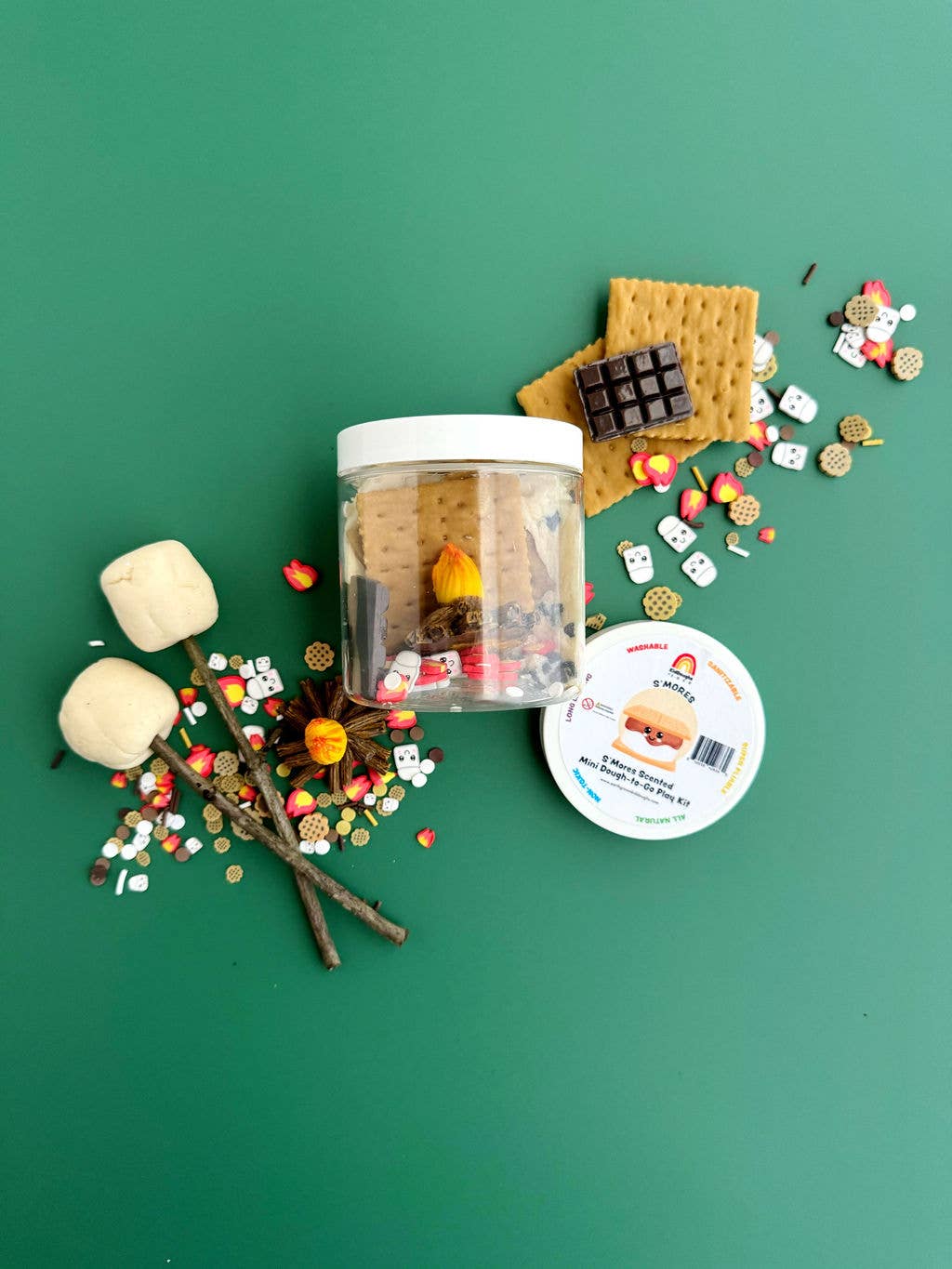 Earth Grown KidDoughs - S'mores Mini Dough-To-Go Play Kit