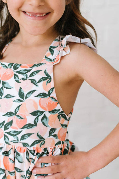 Rosita Dress in Peachy Paradise| Pocket Twirl Dress