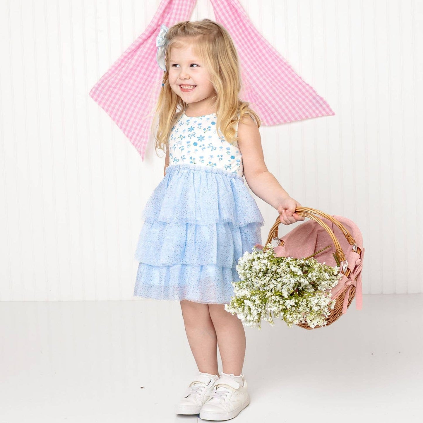 Sweet Wink - Sky Floral Tank Tutu Dress