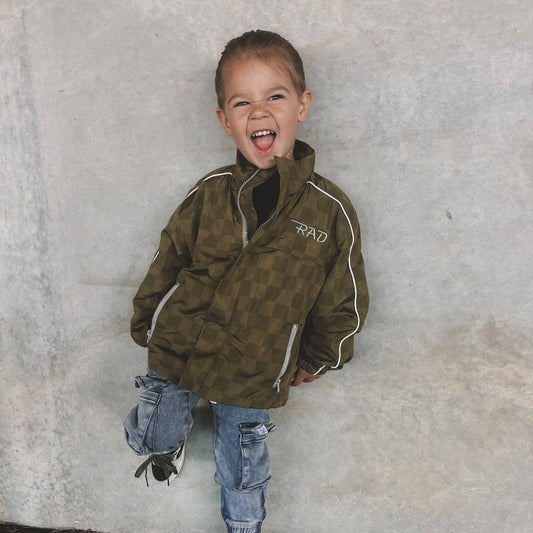 Little Rad Things - THE STORM RIDER WATERPROOF JACKET - ARMY GREEN