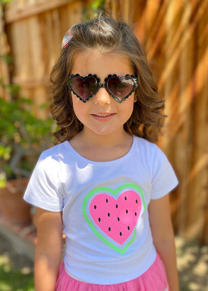 Sparkle Sisters by Couture Clips - Heart Sunglasses: Pink