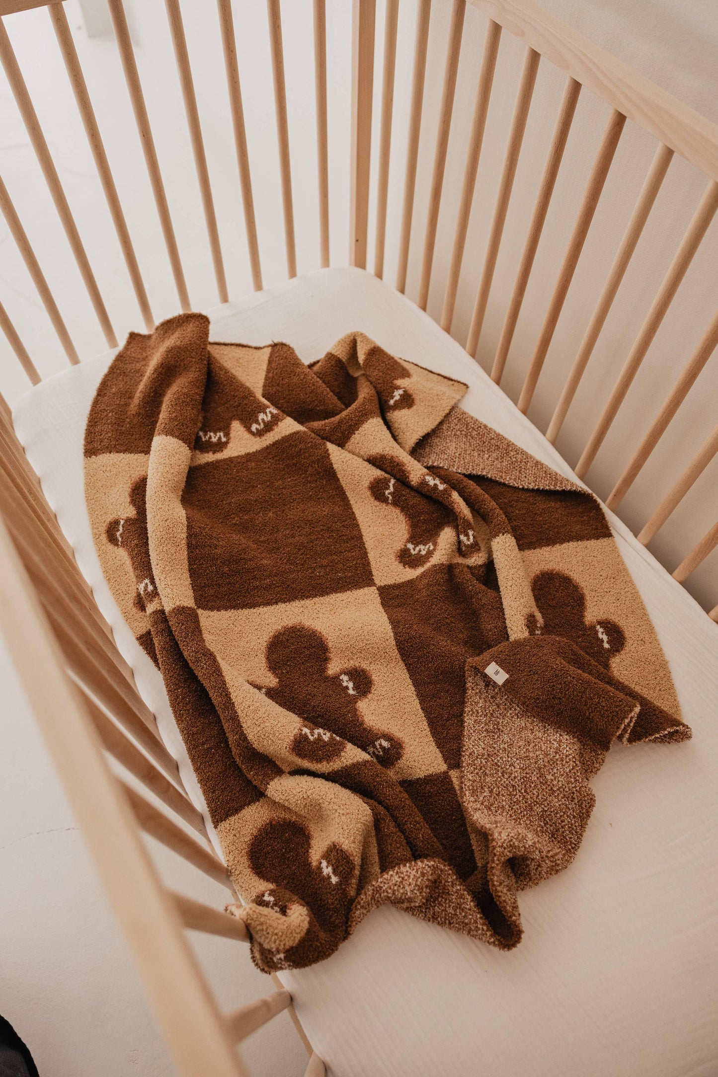 Forever French Baby - Plush Blanket | Gingerbread Checkerboard: Baby 45x45