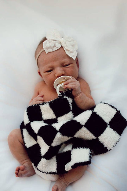 Forever French Baby - Black & Ivory Checkerboard | Lovey