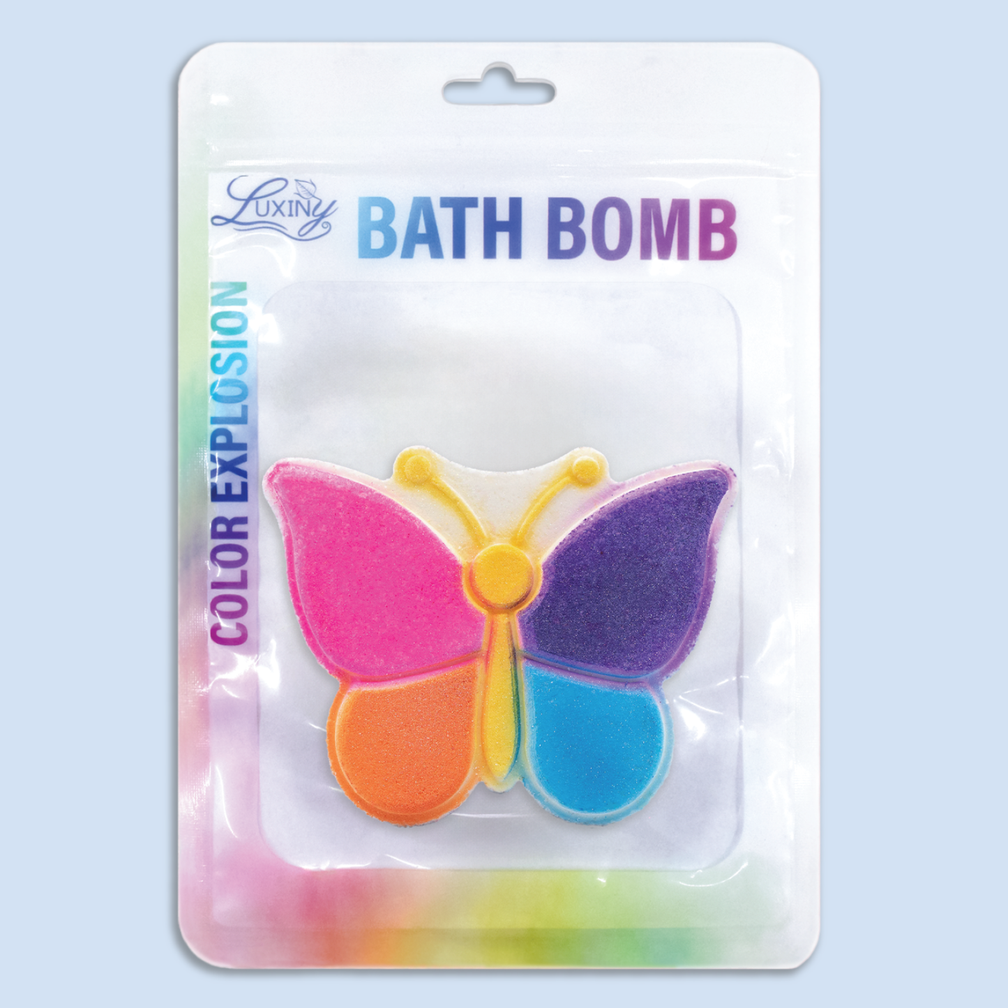 Luxiny Products - Luxurious Bath and Body - Bath Bomb | Hand Painted | Color Burst | Butterfly