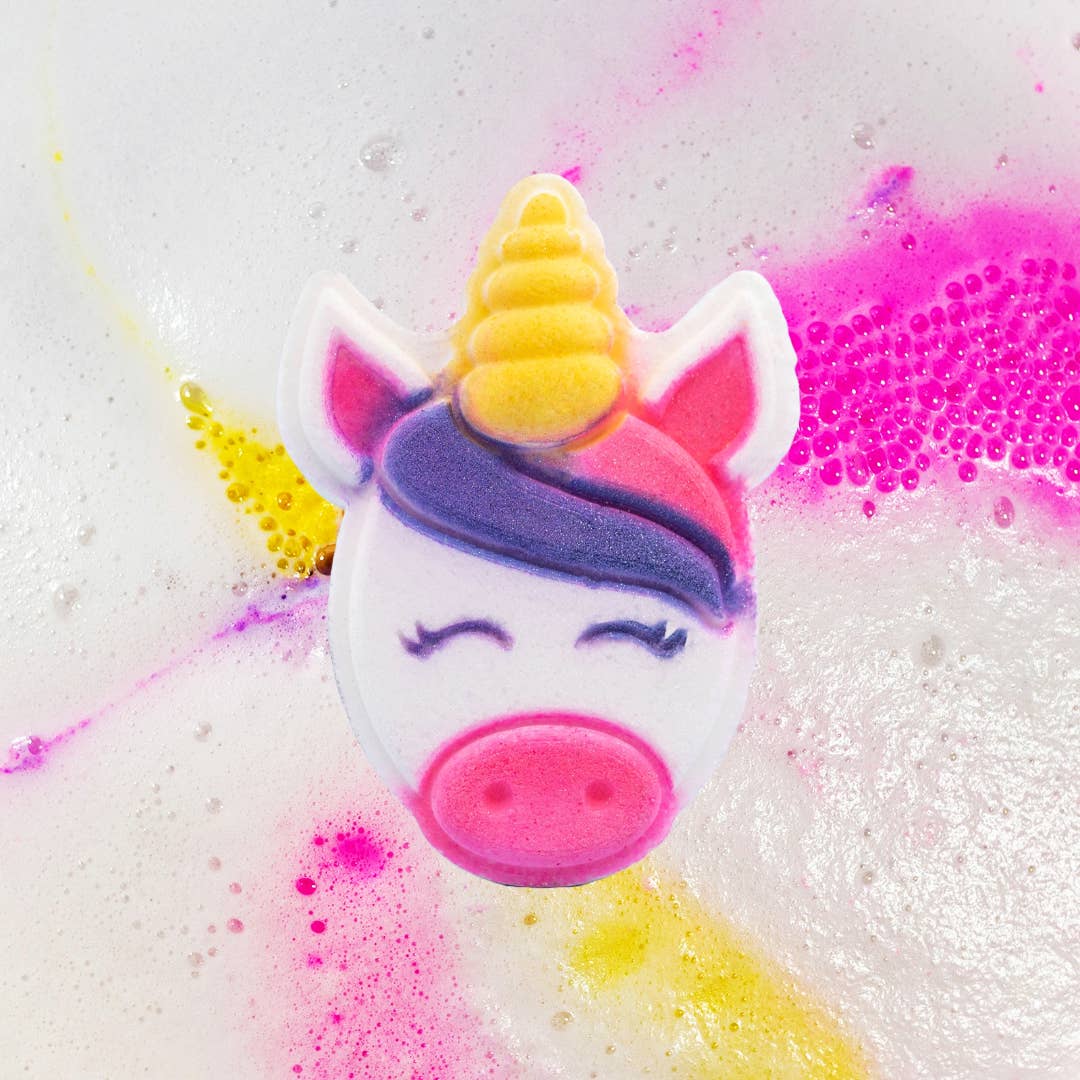 Luxiny Products - Luxurious Bath and Body - Bath Bomb Hand Painted Color Burst- Unicorn Head - Easte