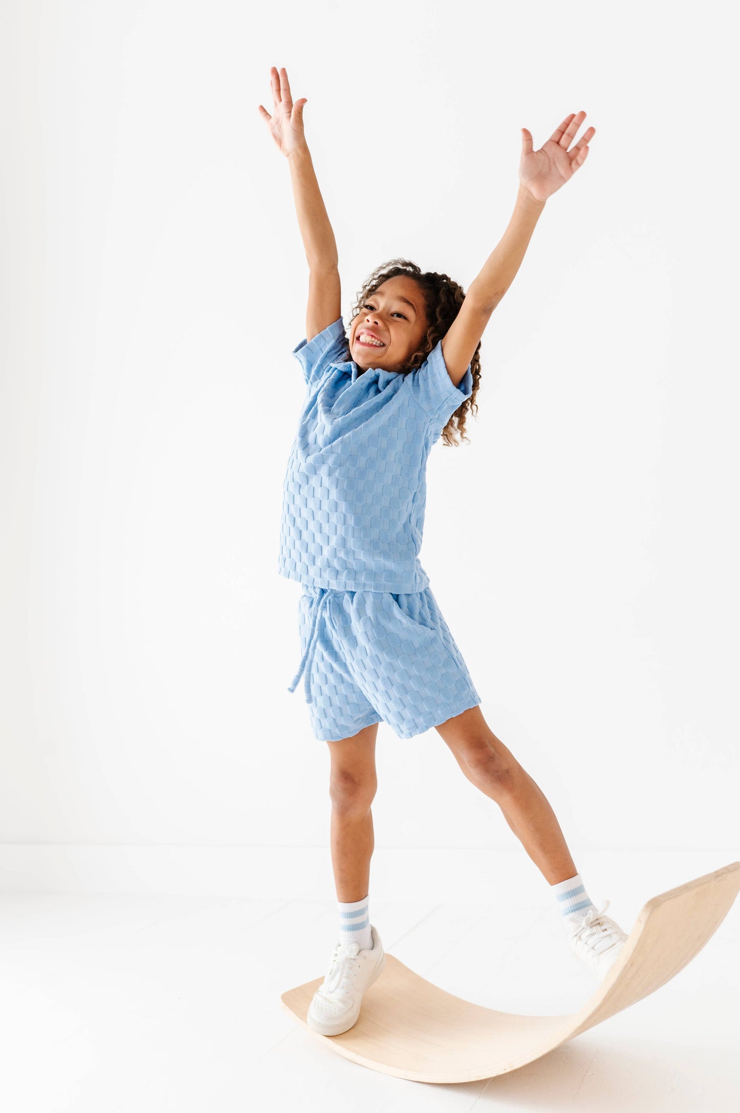 Coastal Blue | BOYS TERRY CHECK SET