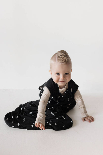 Forever French Baby - Bamboo Sleep Sack | Midnight Lightning Bolt:  0.5 TOG