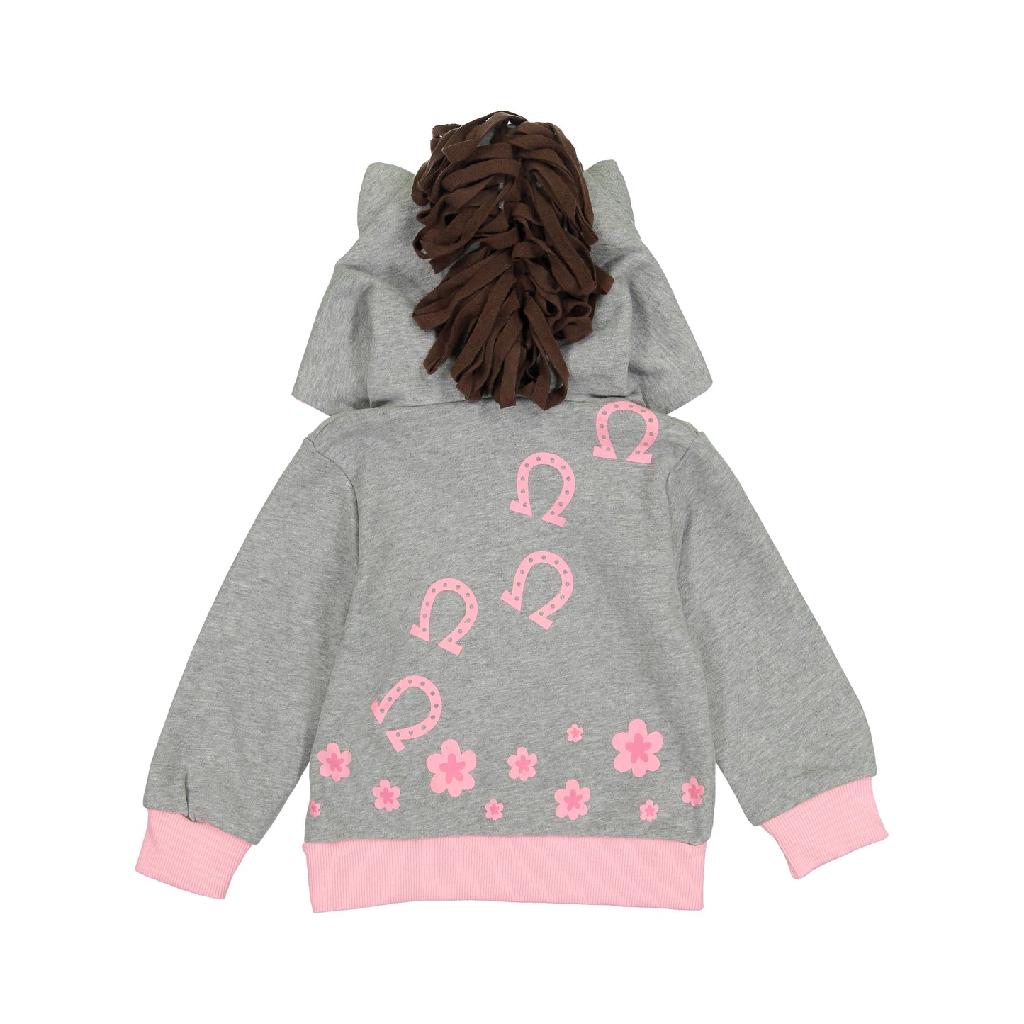 Doodle Pants - Pink Horse 3D Hoodie Toddler and Kids Western: 3T
