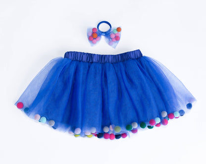 2Pcs Set | Pom Pom Tutu & Bow