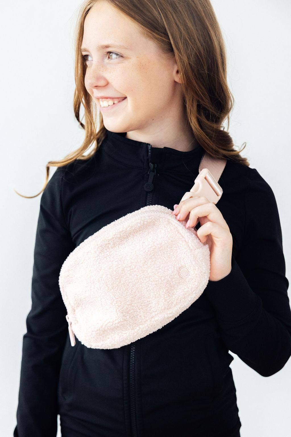 Mila & Rose - Light Pink Fleece Belt Bag