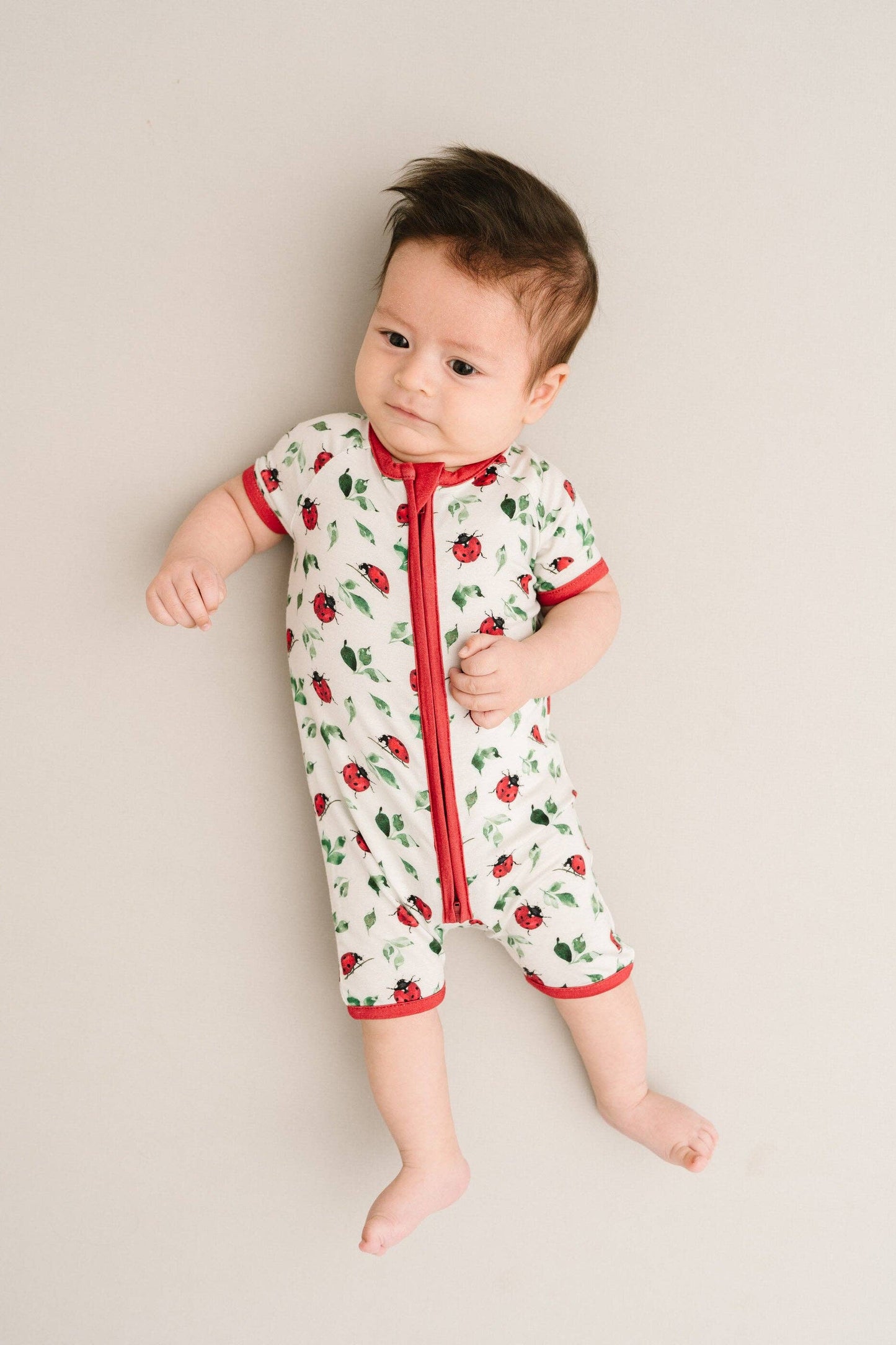 Little One Shop - Little Ladybugs Bamboo Short Romper