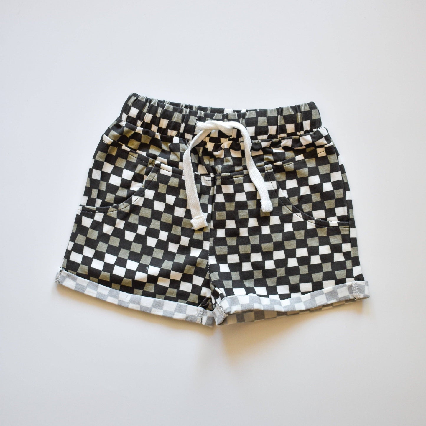 Little Rad Things - CHECK 'YA LATER SHORTS - BLACK/GREY