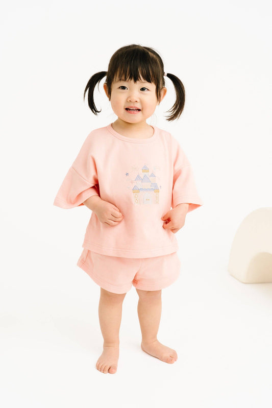 Princess Castle Embroidered Slouchy Set