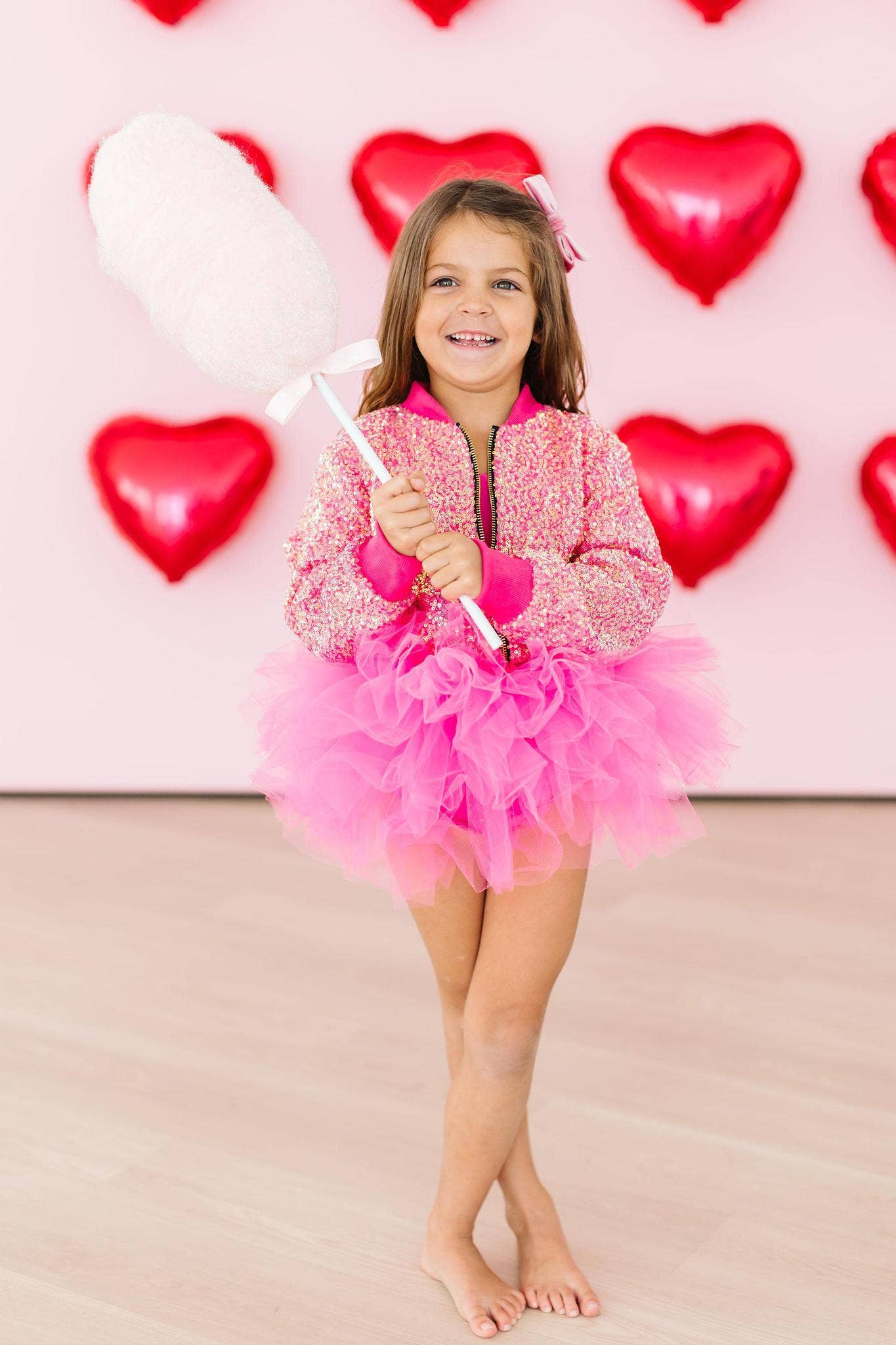 Mila & Rose - Hot Pink Sequin Jacket: 4T