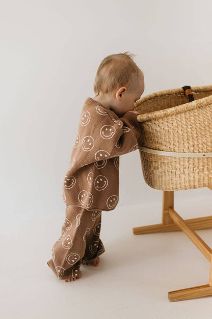 Forever French Baby - Knit Pant Set | Tan Just Smile