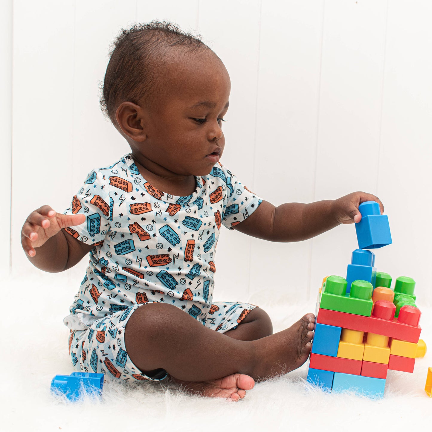 BAMBOO TWO PIECE SHORTIE SET- Legos