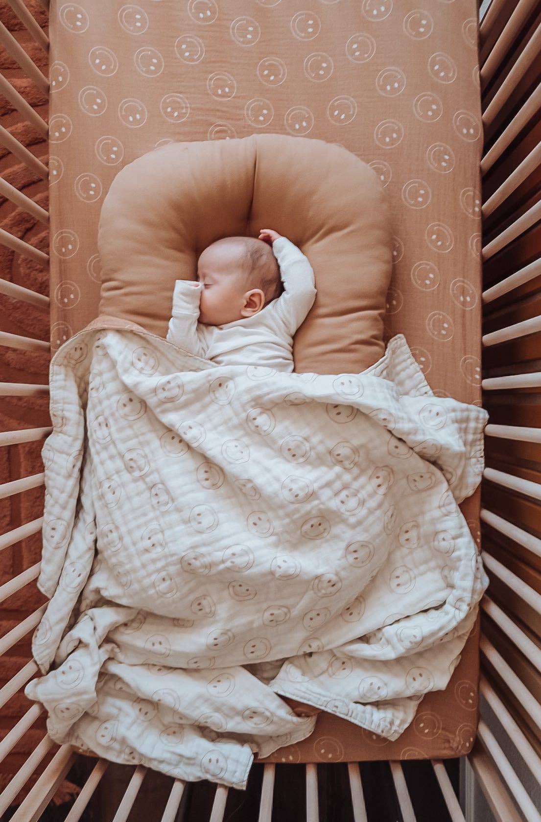 Forever French Baby - Muslin Quilt | Tan & Ivory Smile