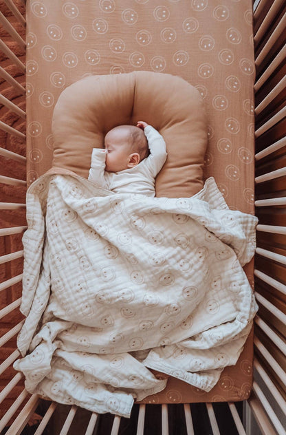 Forever French Baby - Muslin Quilt | Tan & Ivory Smile