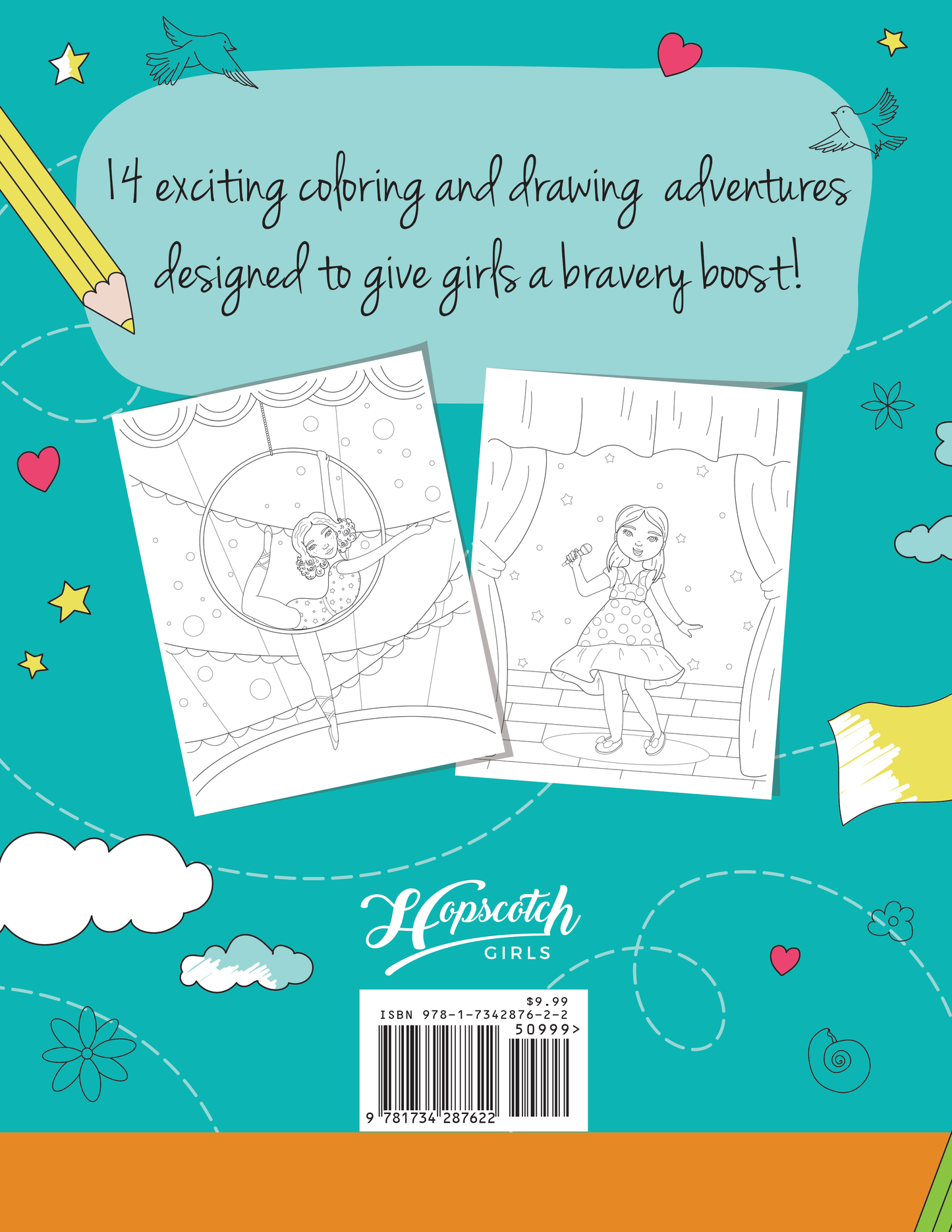 Hopscotch Girls - Coloring Book for Girls - "Think Brave! A Coloring &..."