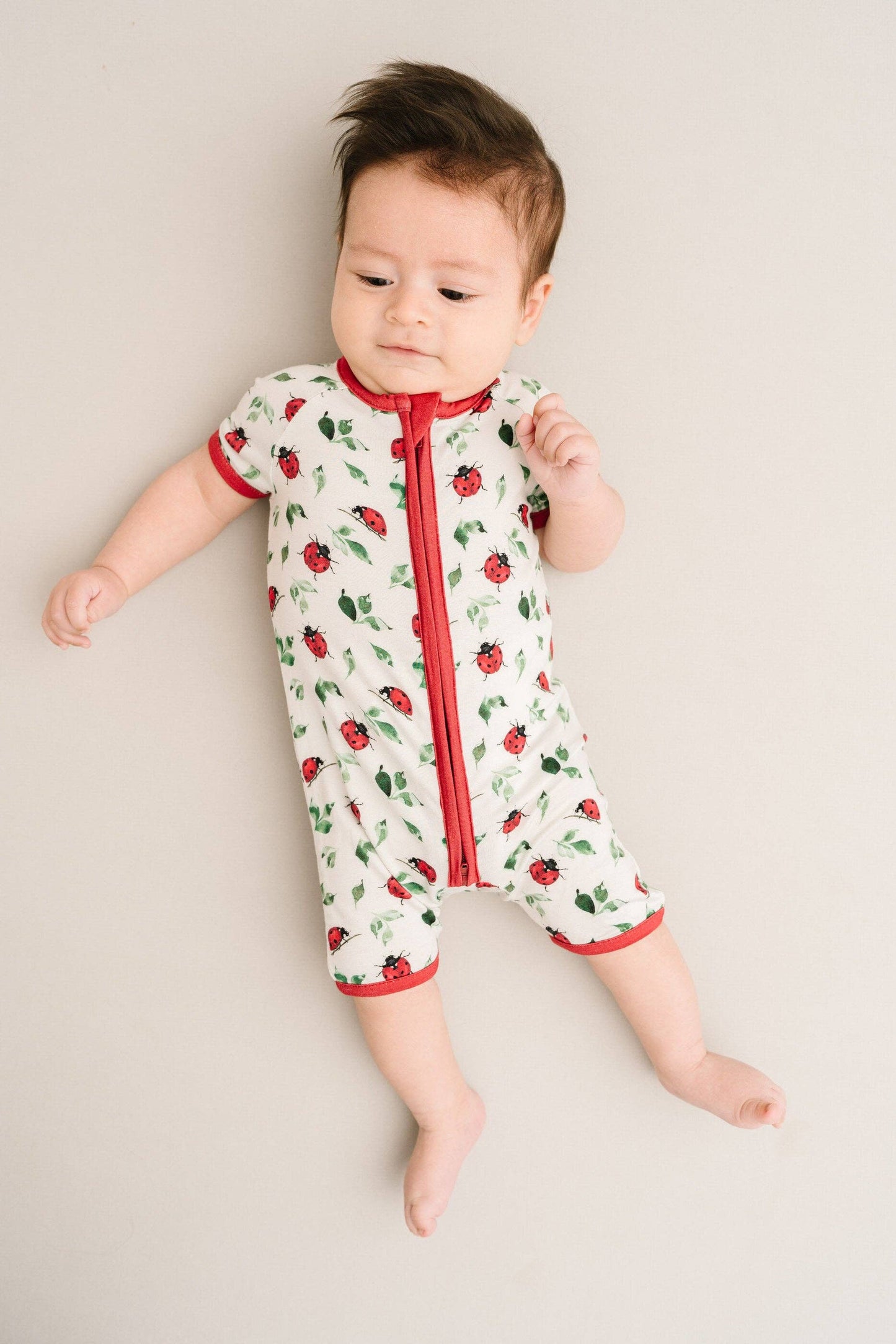 Little One Shop - Little Ladybugs Bamboo Short Romper