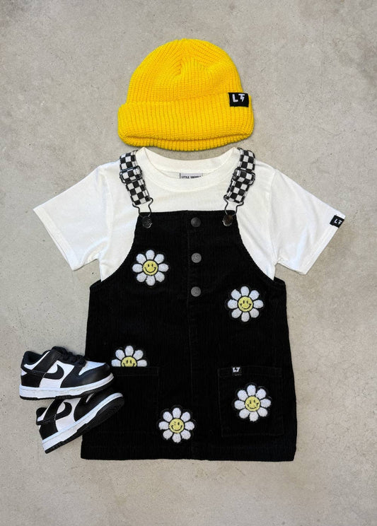 Little Trouble - Little Bloomer Black Corduroy Dress