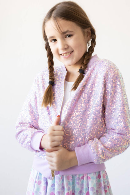 Mila & Rose - Lavender Sequin Jacket: 2T