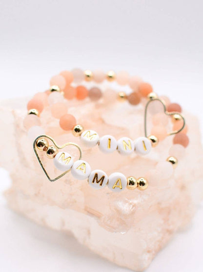 Two and Crew - Faith Based Jewelry & Gifts - Mama MINI matching bracelet set - beaded jewelry, Motherhood
