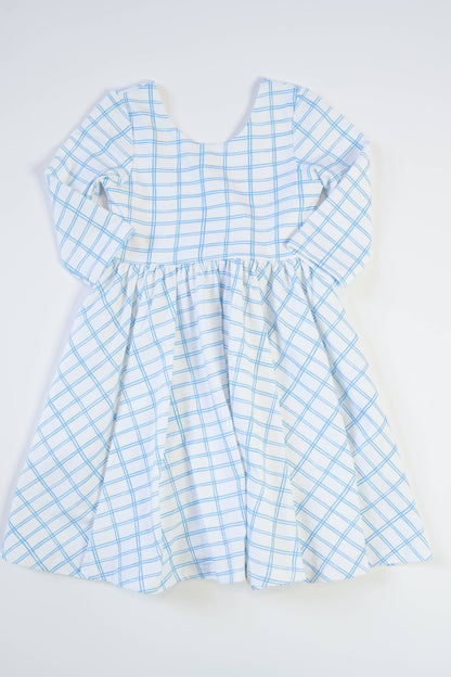 Emile Dress in Blue Picnic  | Pocket Twirl Dress