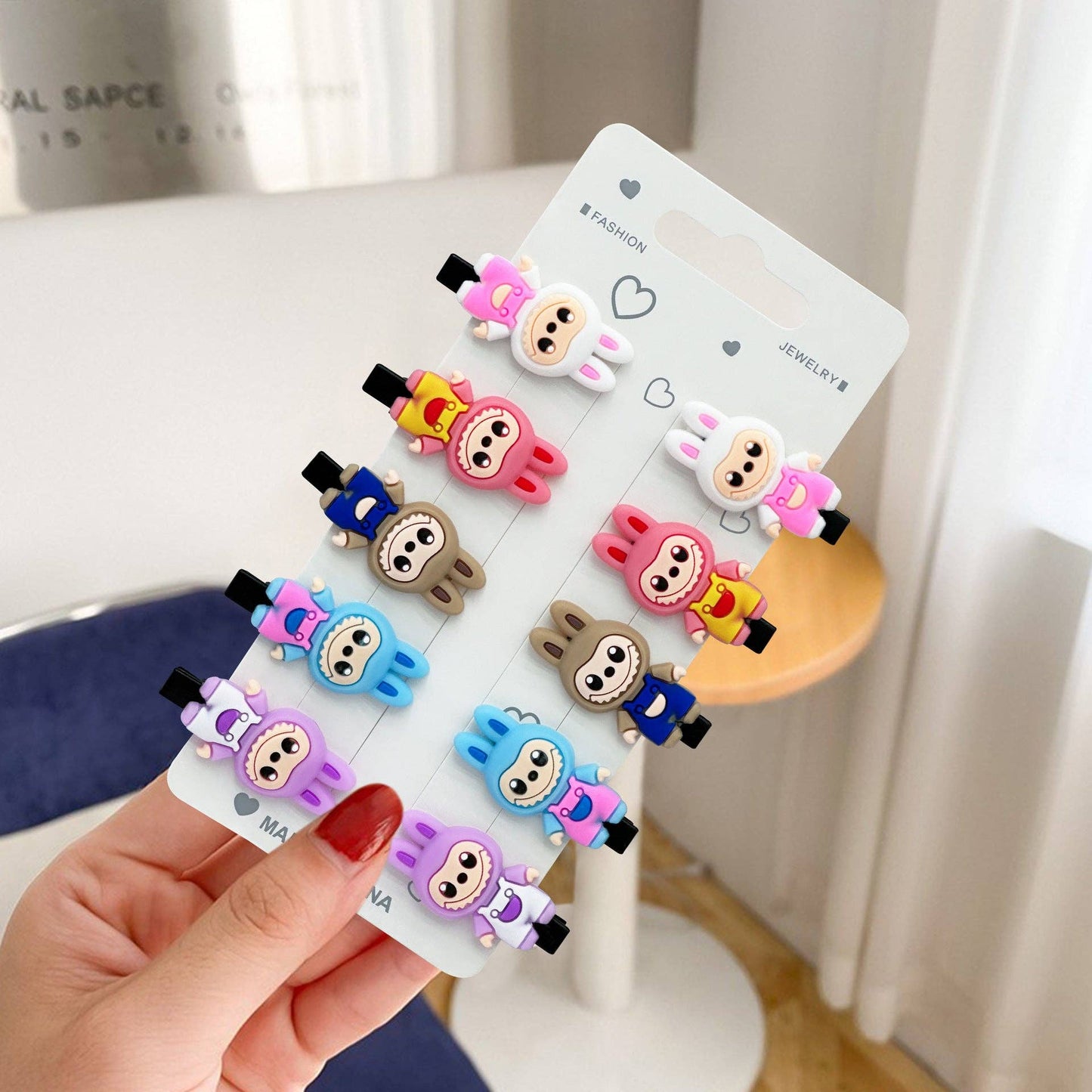 Labubu hair clips: 10 pack