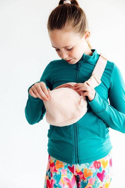 Mila & Rose - Light Pink Fleece Belt Bag