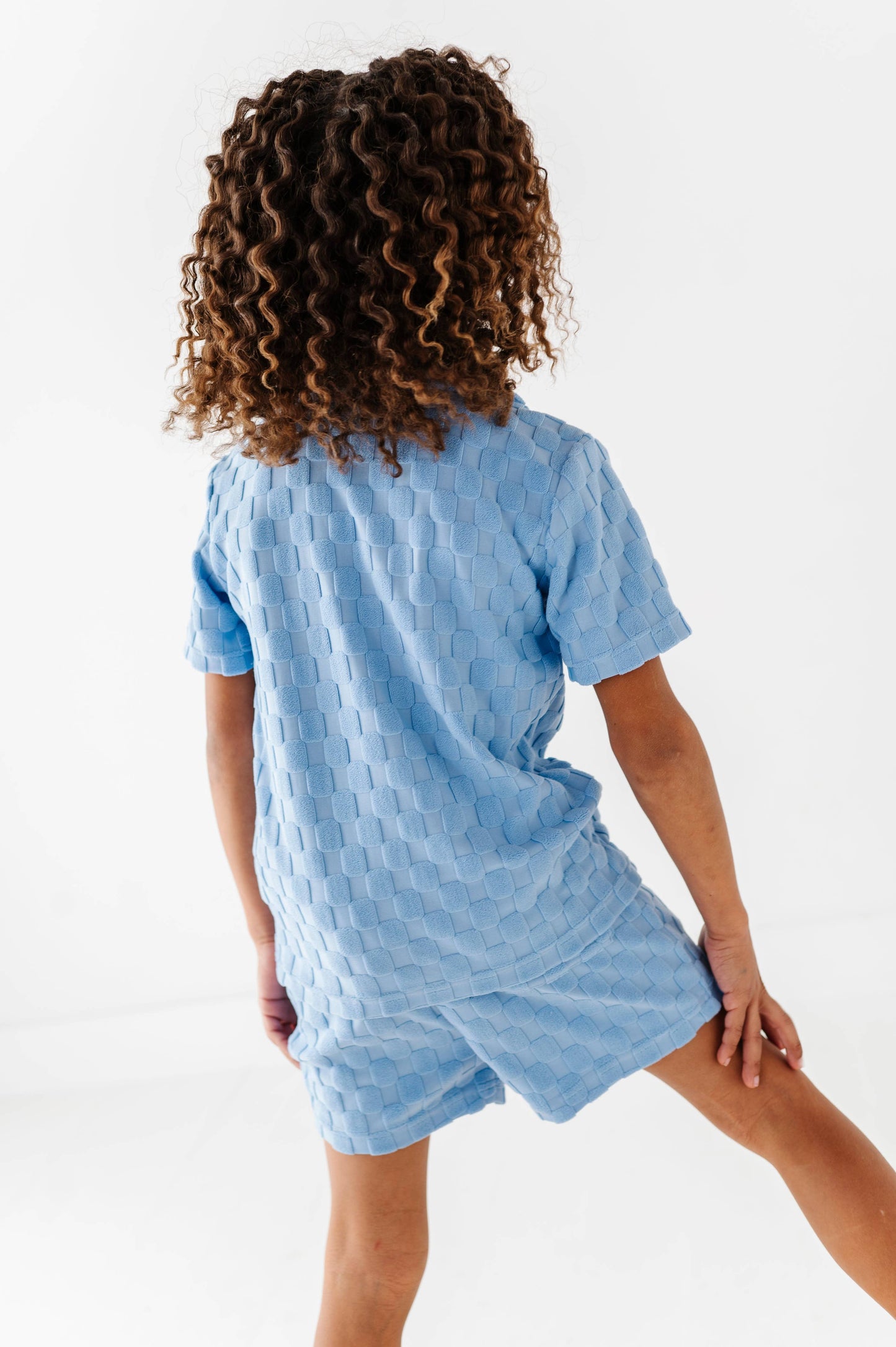 Coastal Blue | BOYS TERRY CHECK SET