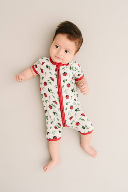 Little One Shop - Little Ladybugs Bamboo Short Romper