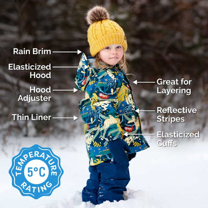 Jan & Jul - Nebula Blue | Puddle-Dry Waterproof Jacket: Thin Liner