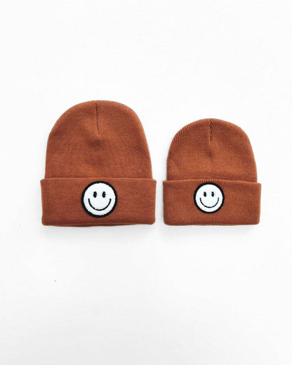 Lucky Panda Kids - Smiley Baby Kids Beanie | Rust: Toddler