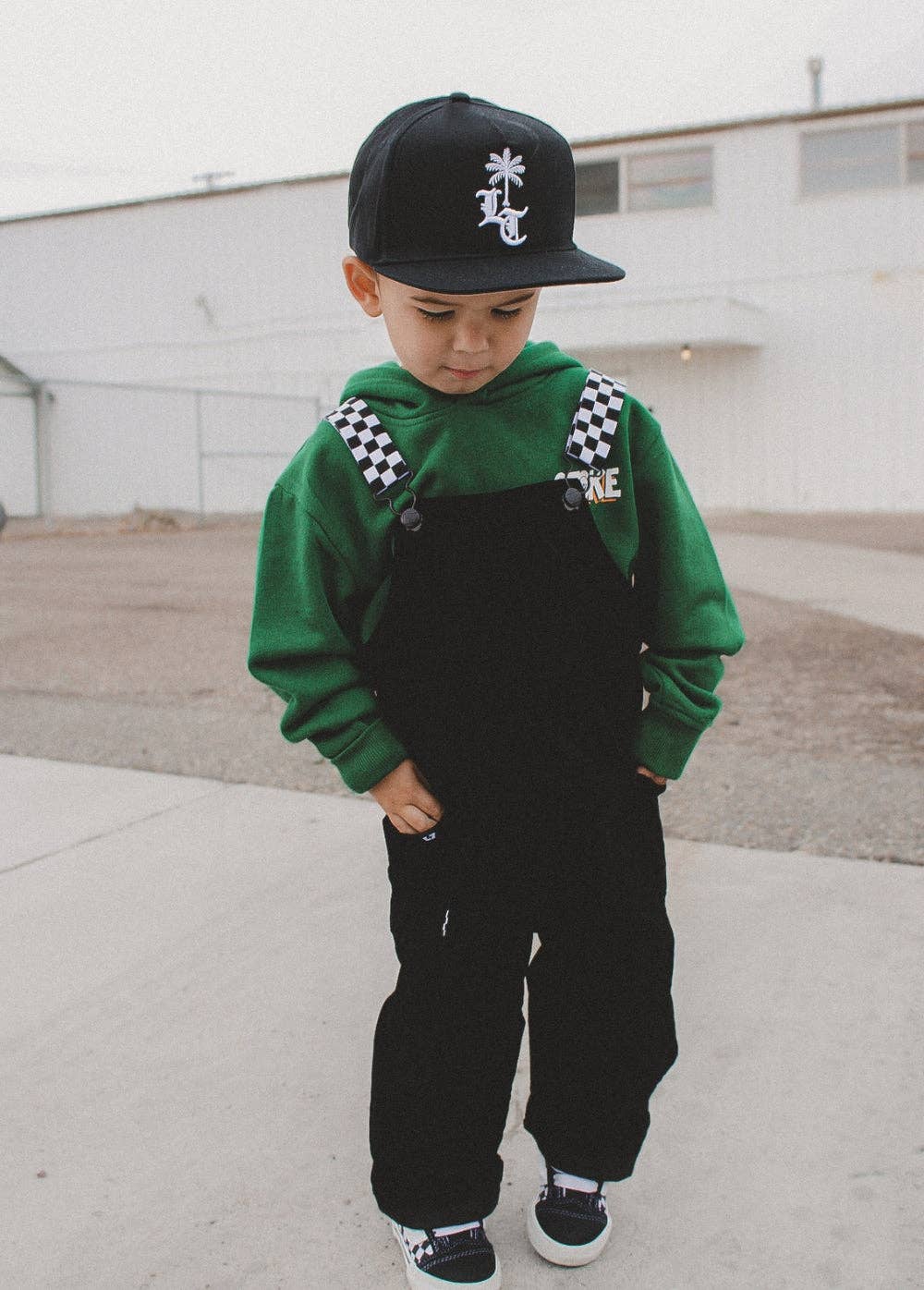 Little Trouble - Black Overalls