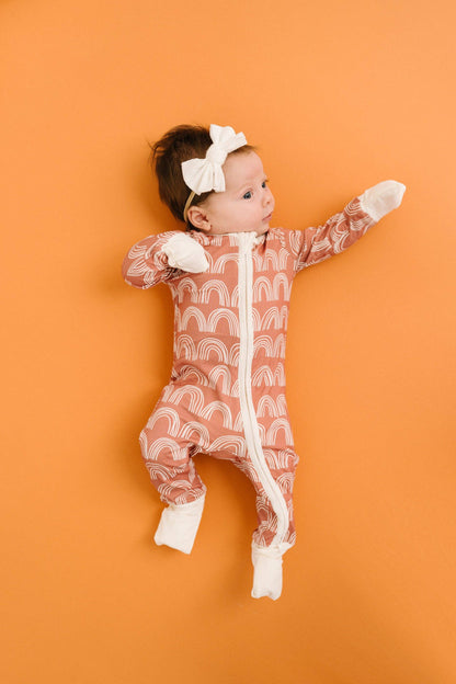 Little One Shop - Pink Rainbows Bamboo Sleeper