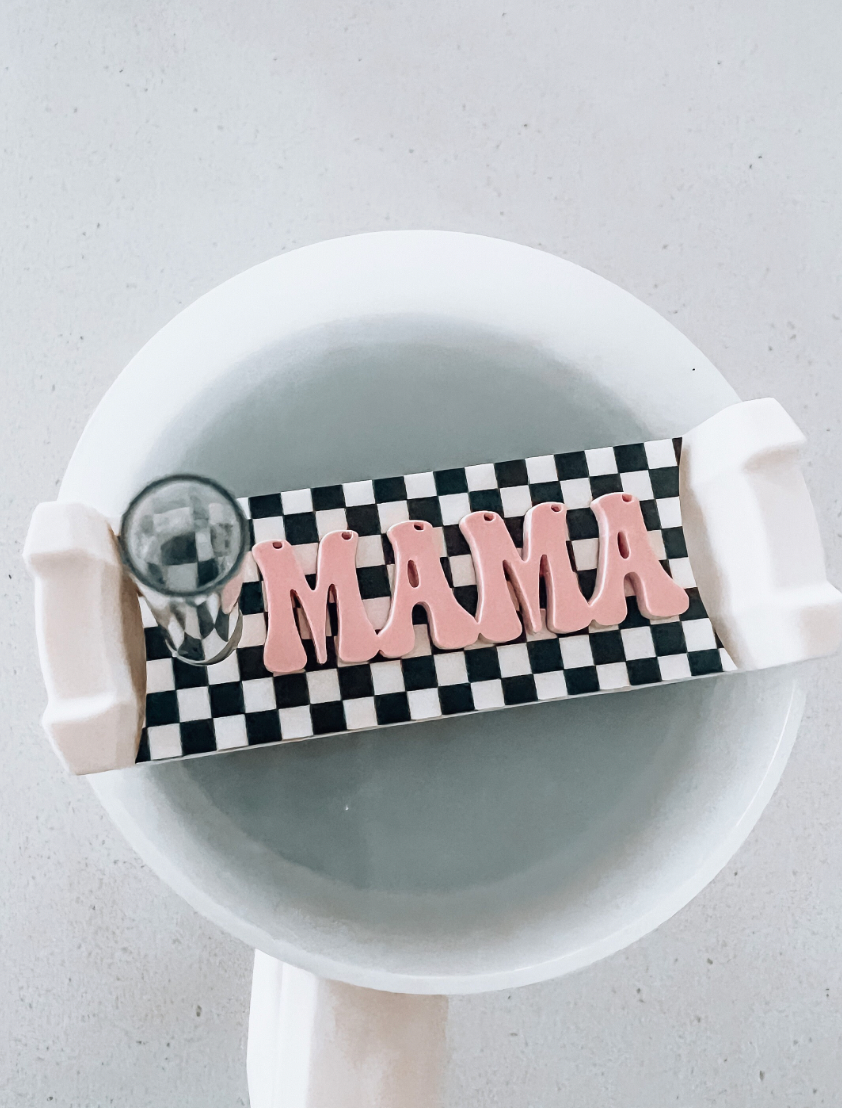 Stanley Cup Mama Name Tag: WHITE / 40 OZ. 2.0